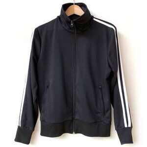 Balera Black Track Jacket Adult S Dancewear Full Zip White Stripes